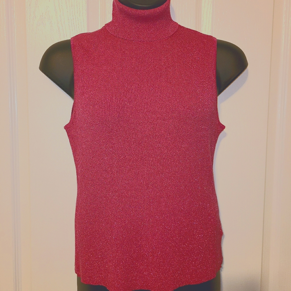 🚨3 for$21-NWOT HotPink Sparkle Sleeveless Sweater